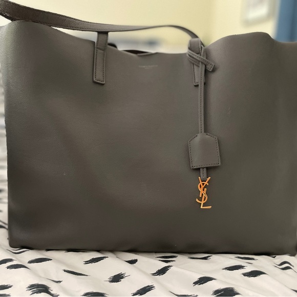 Saint Laurent Leather Shopping Tote - Picture 9 of 9